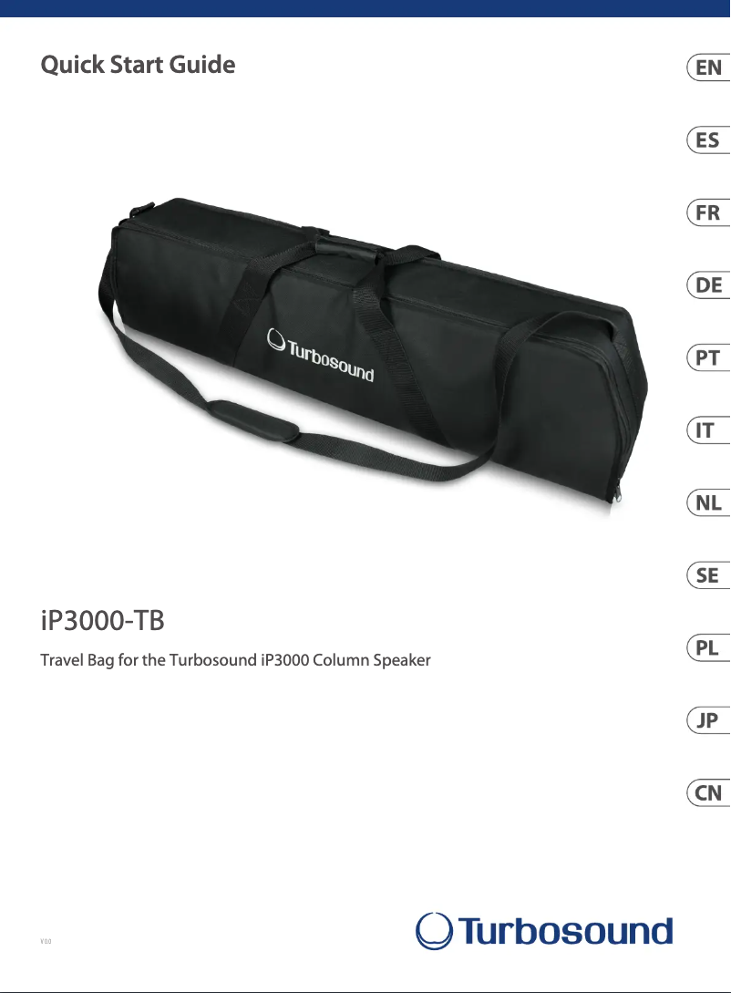 Página 1 del manual Guía de inicio rápido Turbosound iP3000-TB