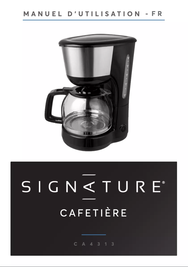 Page 1 de la notice Manuel utilisateur Signature CA4313