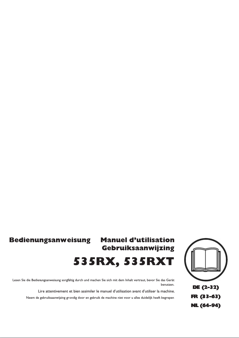 Page 1 de la notice Manuel utilisateur Husqvarna 535RX