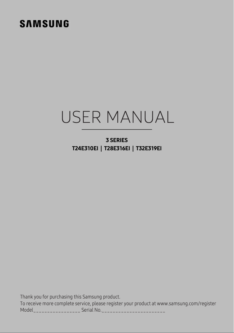 Página 1 del manual Manual de usuario Samsung T24E310EI