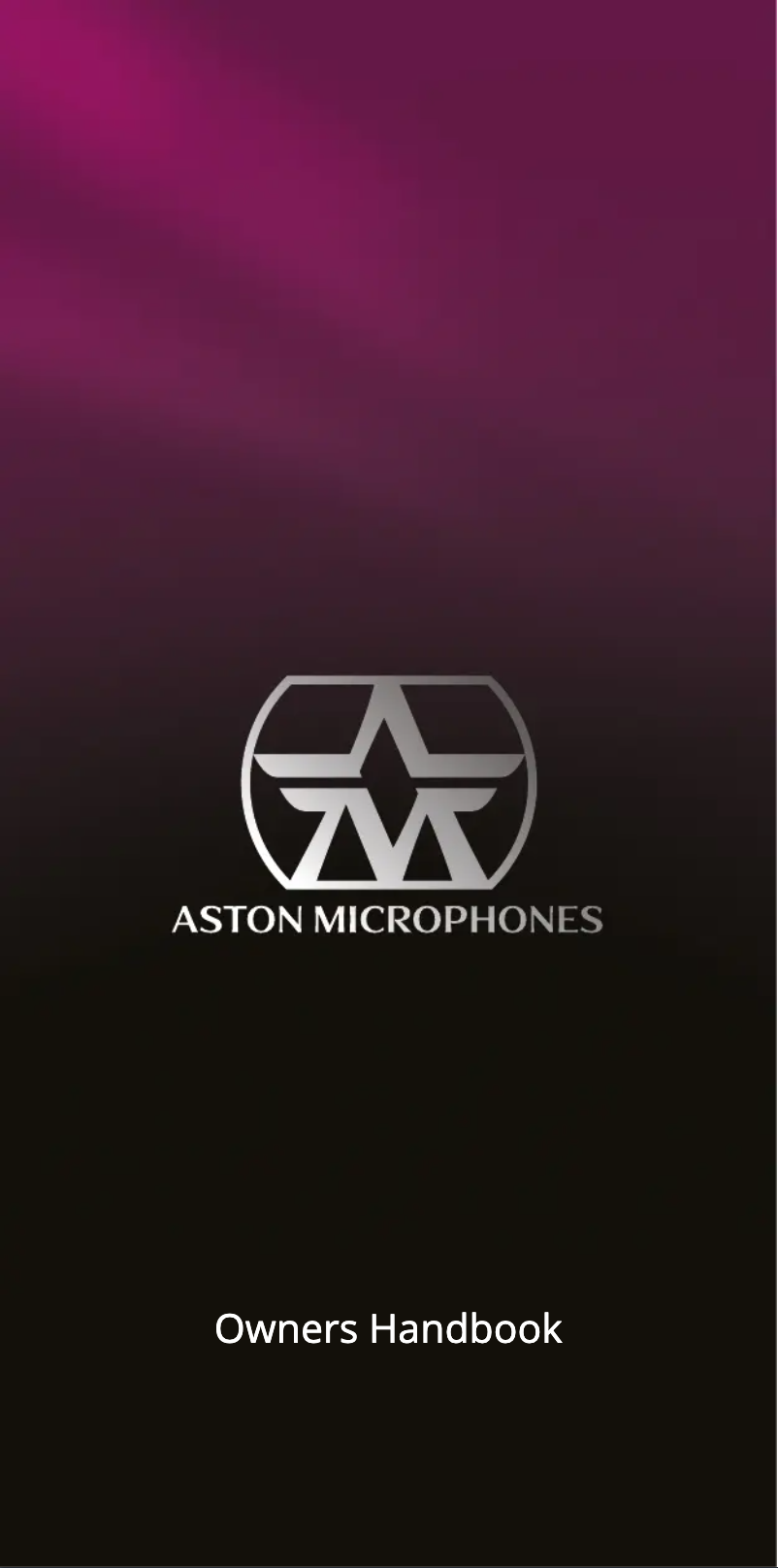 Page 1 de la notice Manuel utilisateur Aston Microphones Spirit