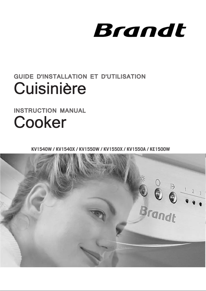 Page 1 de la notice Manuel utilisateur Brandt KV1550A