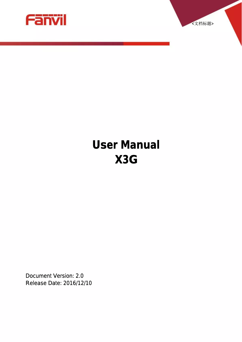 Imagen de la primera página del manual del dispositivo X3W