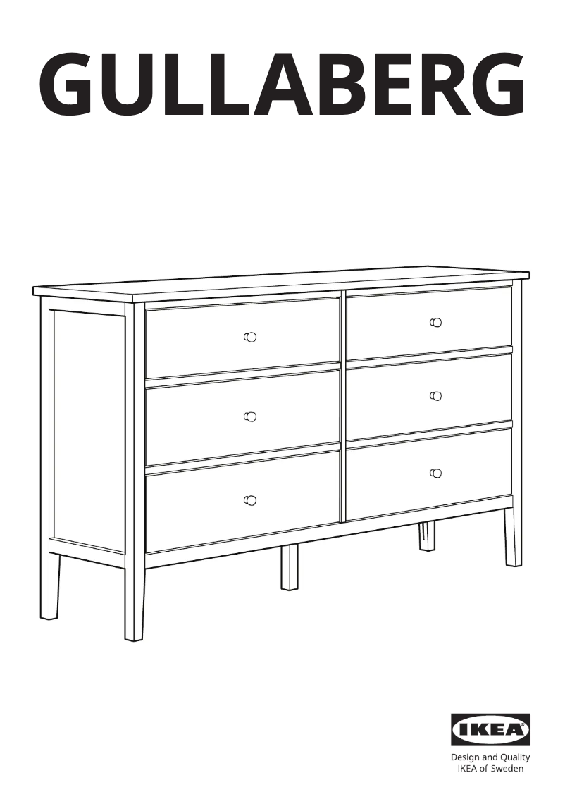 Page 1 de la notice Manuel utilisateur Ikea GULLABERG 505.617.72