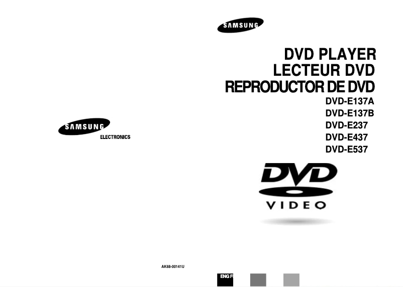 Page n°1 - Manuel utilisateur Samsung DVD-E137B