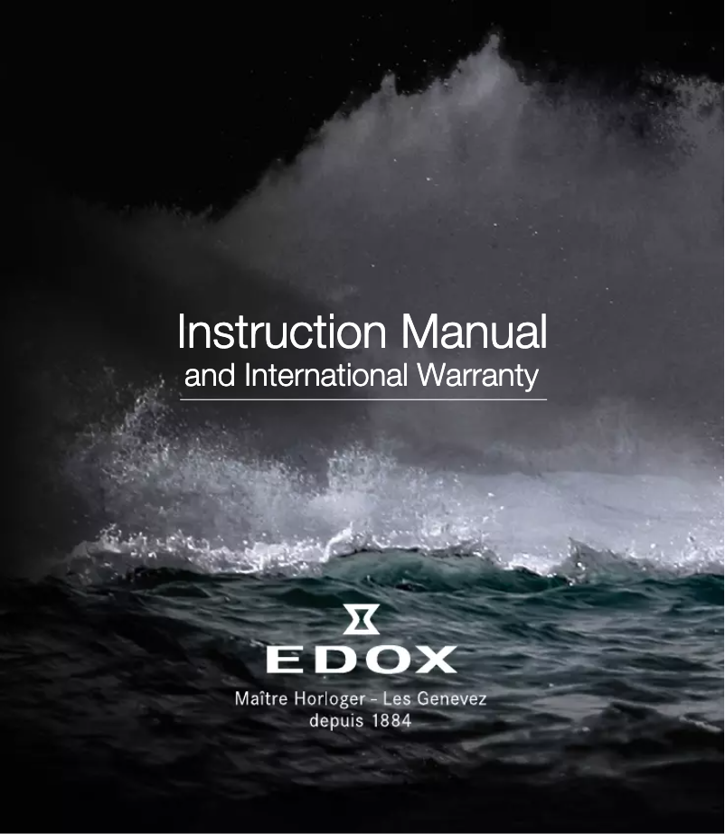 Page 1 de la notice Manuel utilisateur Edox 77