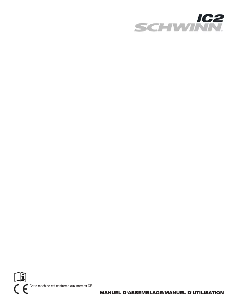 Page 1 of the manual User Manual Schwinn IC2 I