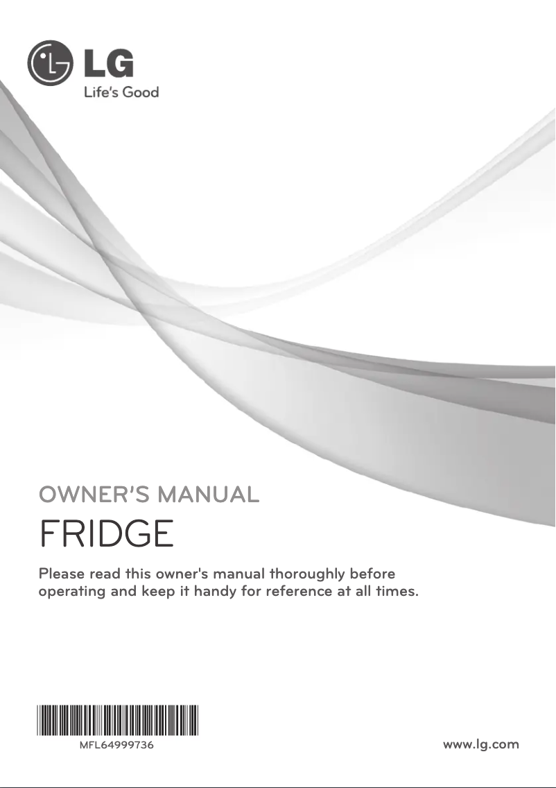 Page 1 de la notice Manuel utilisateur LG GR-F401MSNU