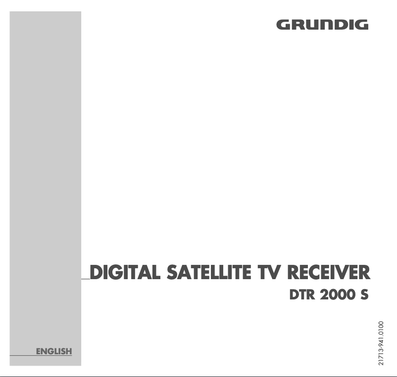 Page 1 de la notice Manuel utilisateur Grundig DTR 2000 S