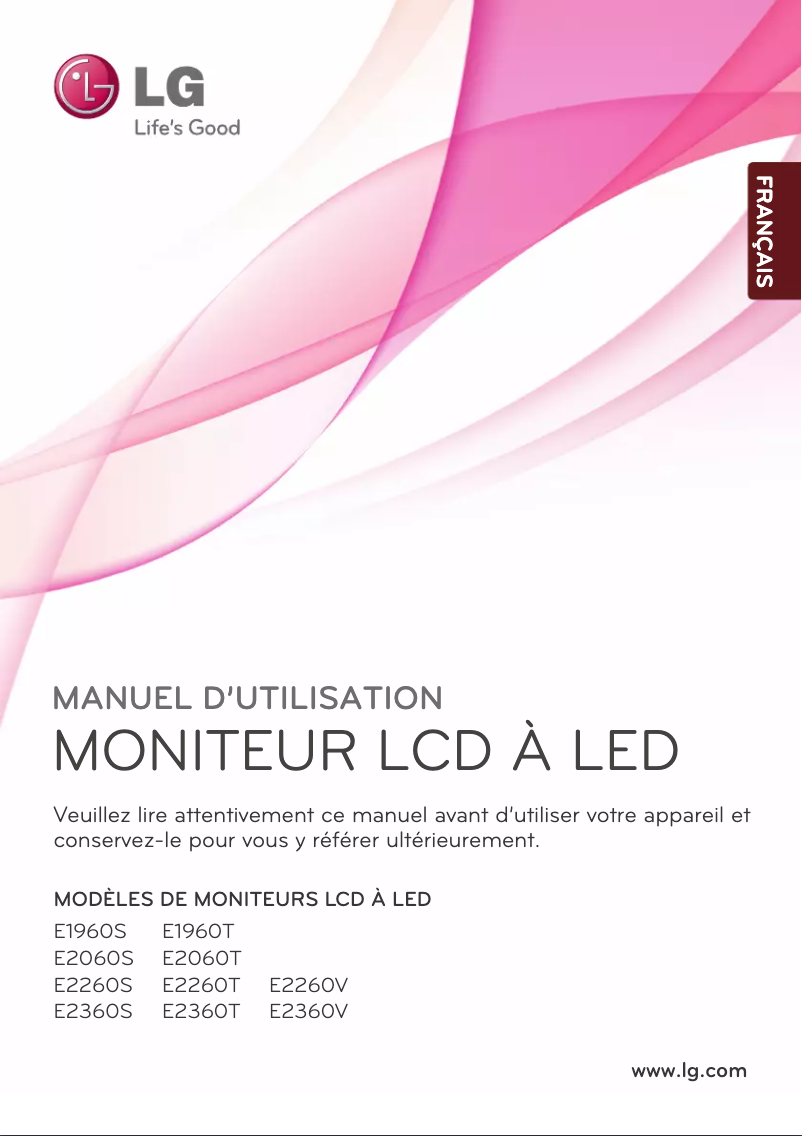 Page 1 de la notice Manuel utilisateur LG E2360S