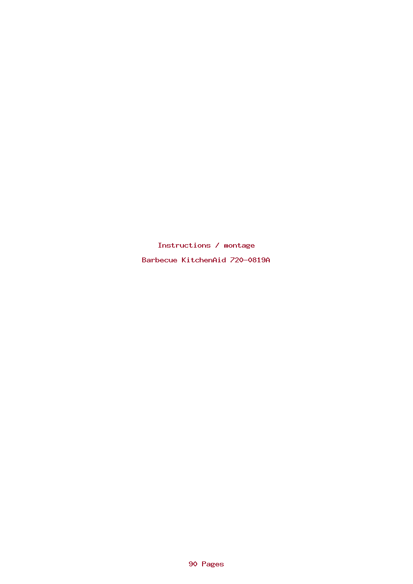 Page 1 de la notice Instructions / montage KitchenAid 720-0819A