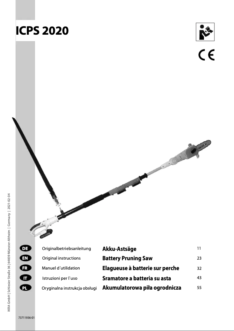 Page 1 de la notice Manuel utilisateur IKRA ICPS 2020