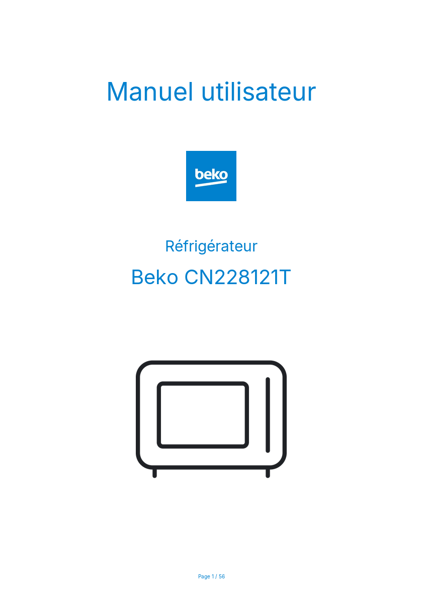 Image de la première page du manuel de l'appareil CN228121T