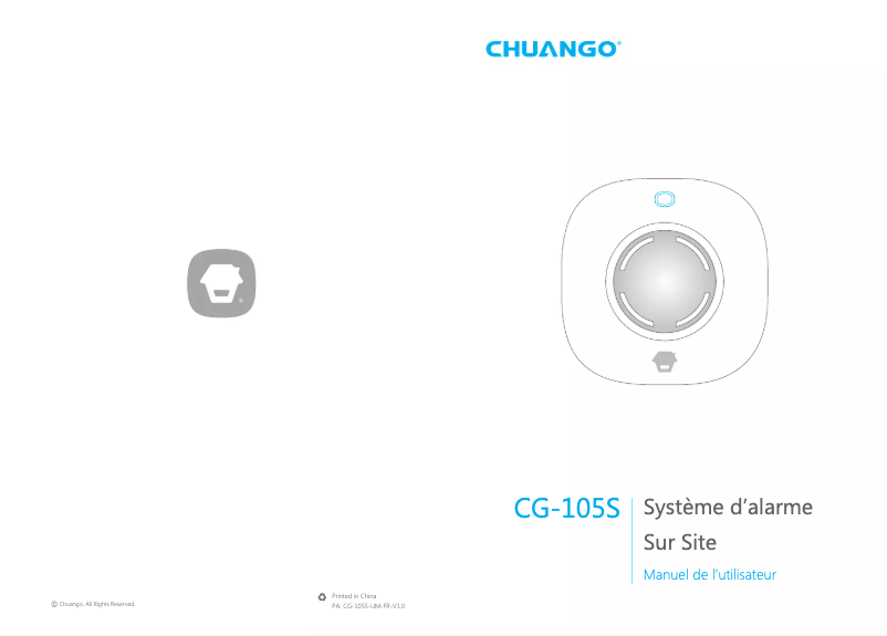 Page 1 de la notice Manuel utilisateur Chuango CG-105S