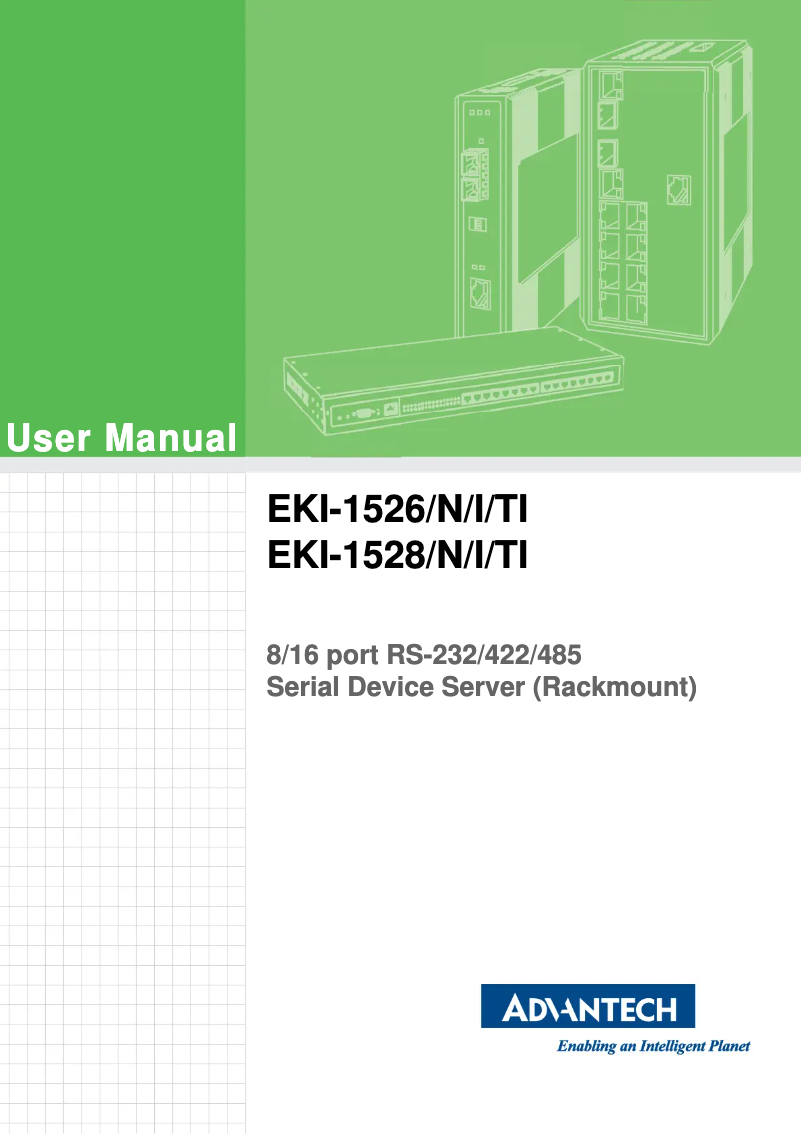 Página 1 del manual Manual de usuario Advantech EKI-1528I-CE