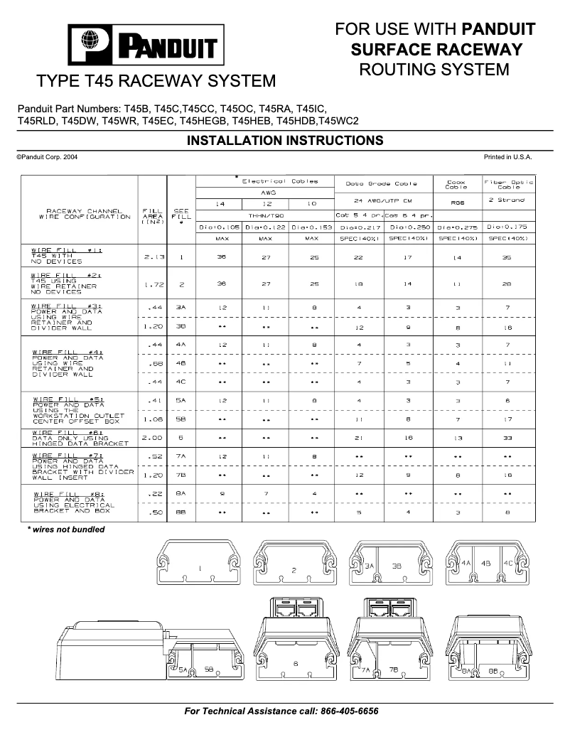 Page 1 of the manual User Manual Panduit T45TIW
