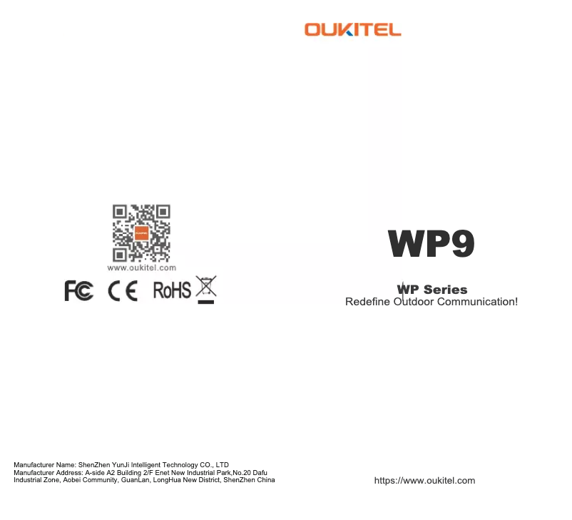 Page 1 of the manual User Manual Oukitel WP9