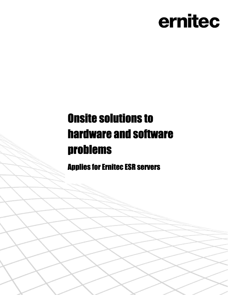 Page 1 de la notice Manuel utilisateur Ernitec CORE-3200R-12R-V4