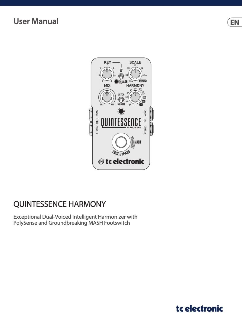 Page 1 de la notice Manuel utilisateur TC Electronic Quintessence Harmony
