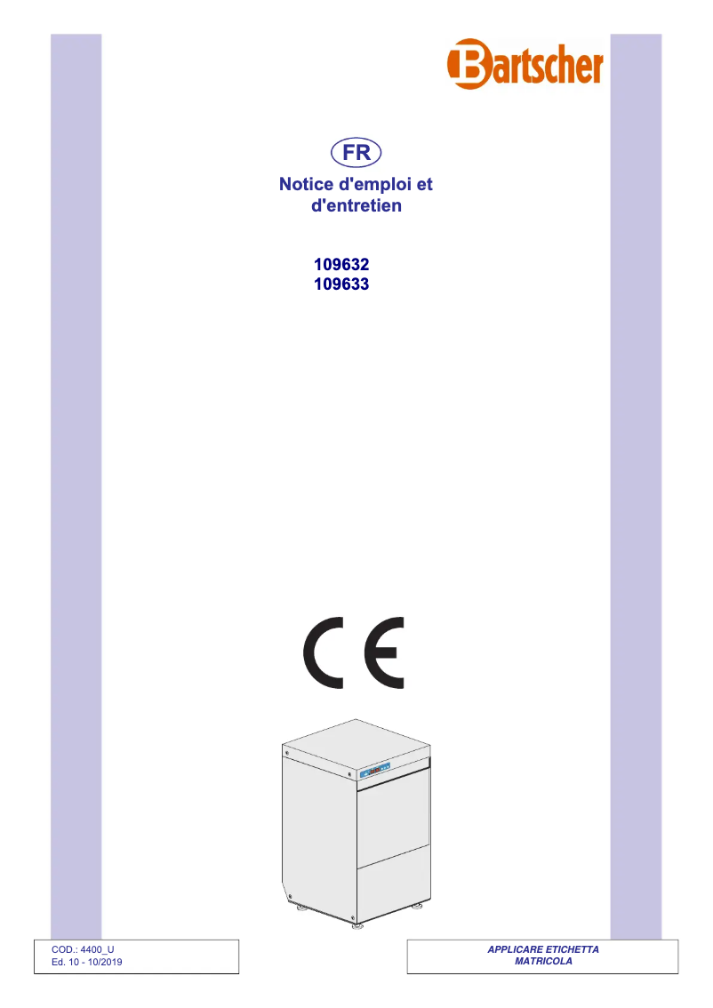 Página 1 del manual Manual de usuario Bartscher Deltamat TF 641