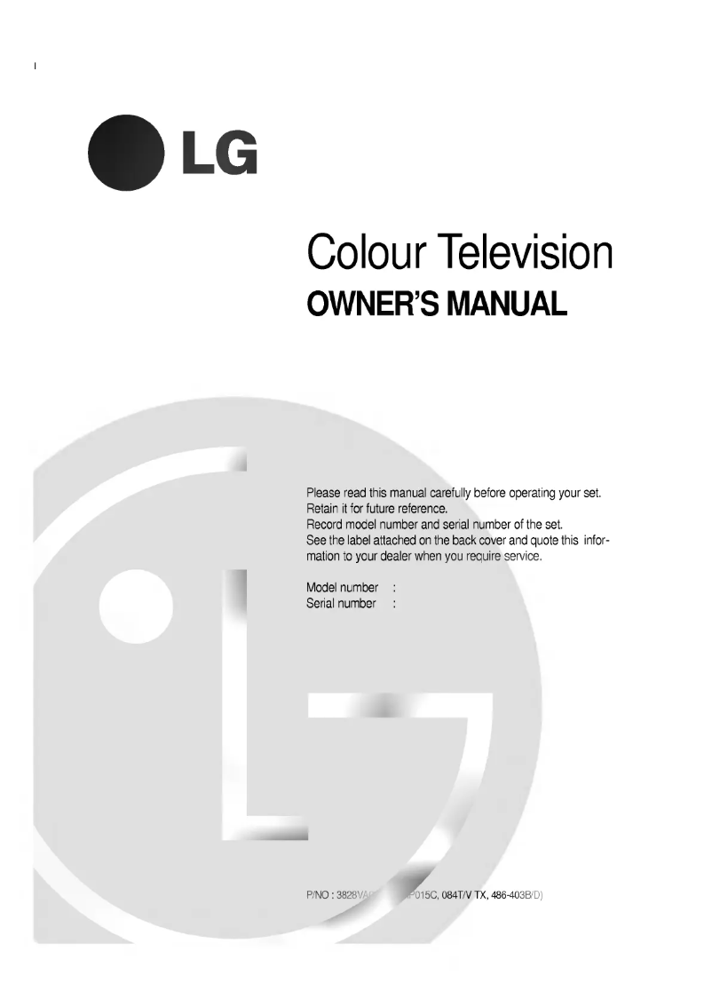 Page 1 of the manual User Manual LG RT-62NA31RB
