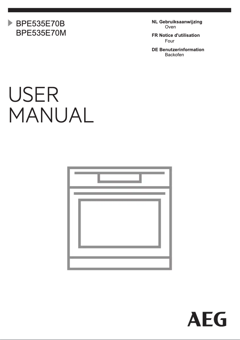 Page 1 de la notice Manuel utilisateur AEG BPE535E70M