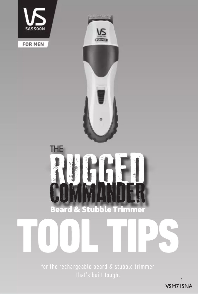 Page 1 de la notice Manuel utilisateur VS Sassoon The Rugged Commander VSM715NA