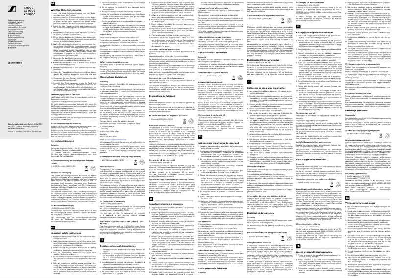 Página 1 del manual Manual de usuario Sennheiser AB 9000