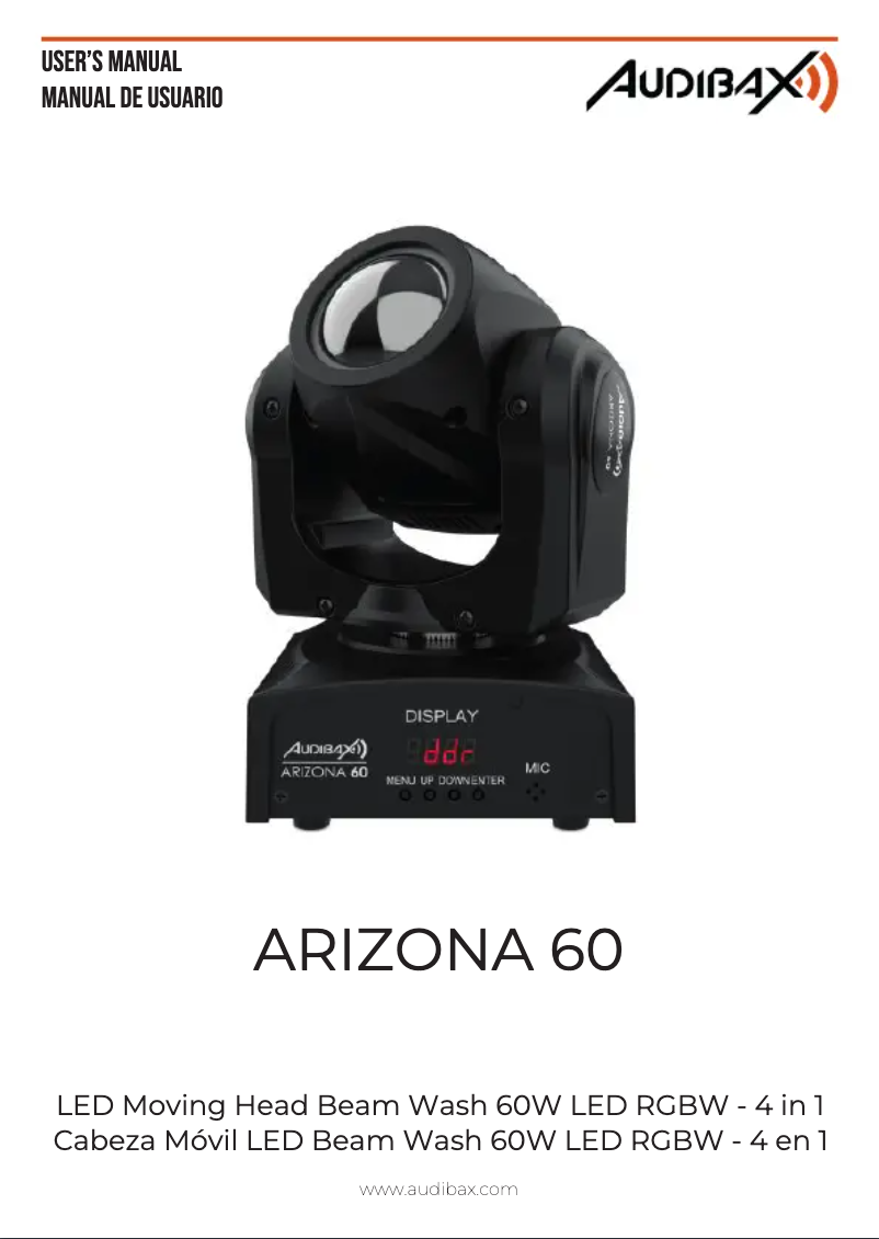 Page 1 de la notice Manuel utilisateur Audibax Arizona 60