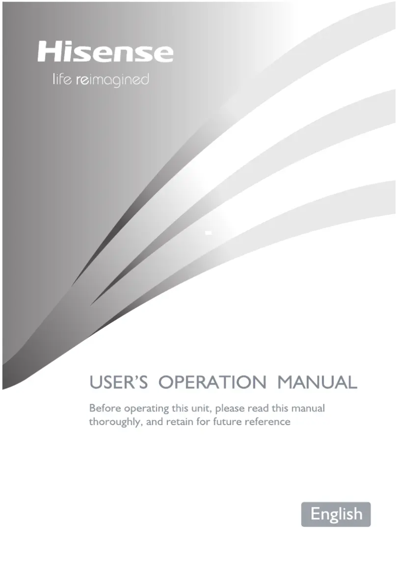 Page 1 de la notice Manuel utilisateur Hisense RR229D4WGU