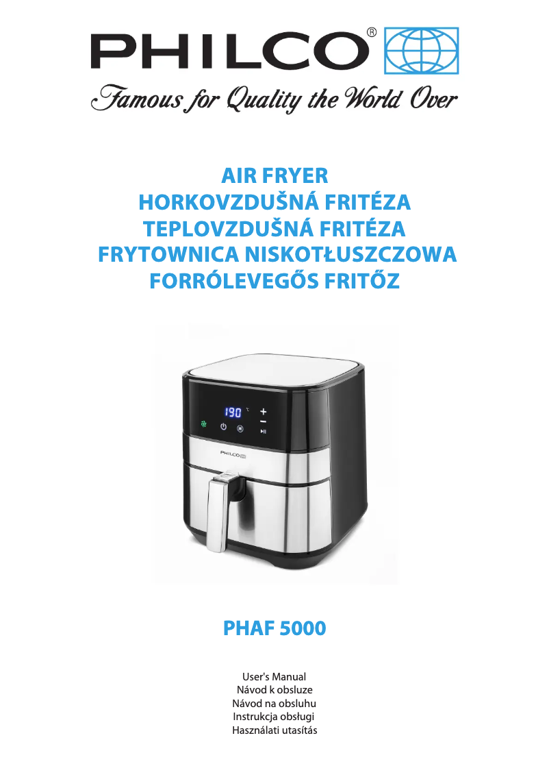 Page 1 de la notice Manuel utilisateur Philco PHAF 5000