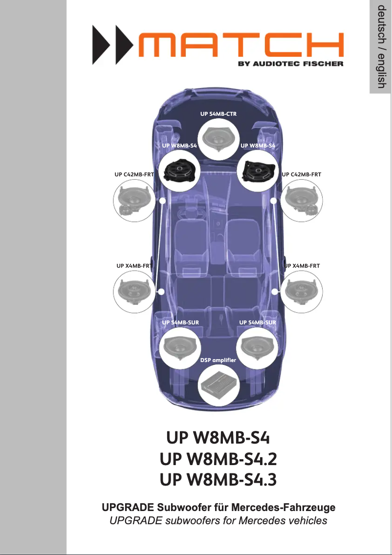 Page 1 de la notice Manuel utilisateur Match UP W8MB-S4.3