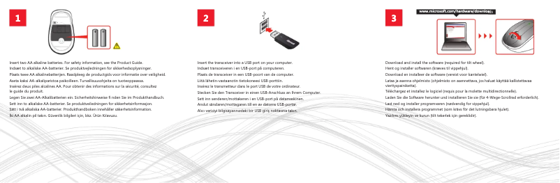 Page 1 de la notice Manuel utilisateur Microsoft Mouse 2000
