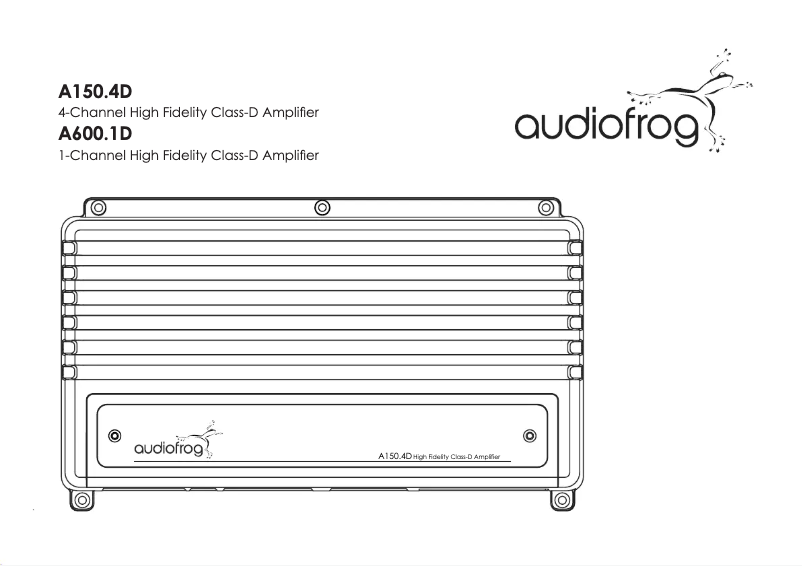 Page 1 de la notice Manuel utilisateur Audiofrog A150.4D