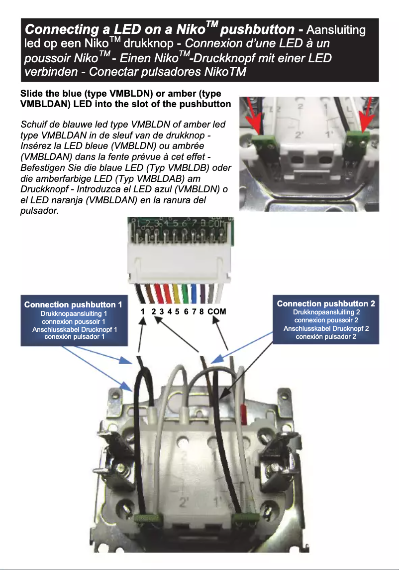 Page 1 de la notice Fiche technique Velbus VMB8PBU