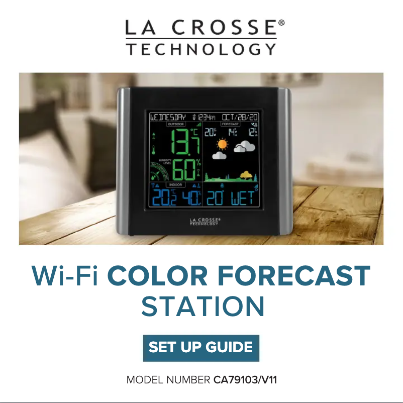 Page 1 de la notice Manuel utilisateur La Crosse Technology CA79103