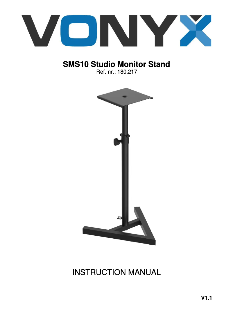 Page 1 de la notice Manuel utilisateur Vonyx SMS20