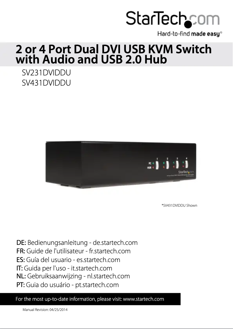 Page 1 of the manual User Manual StarTech.com SV231DVIDDU