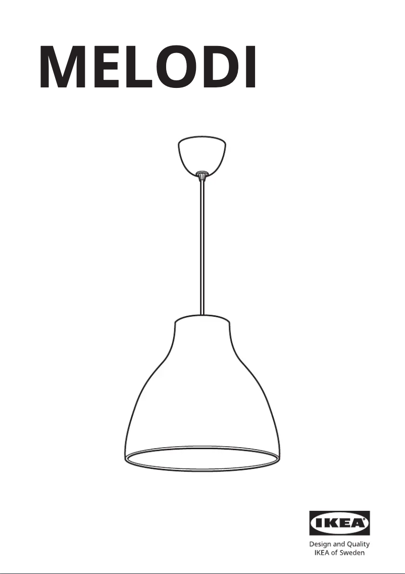 Page 1 de la notice Manuel utilisateur Ikea MELODI 103.865.39