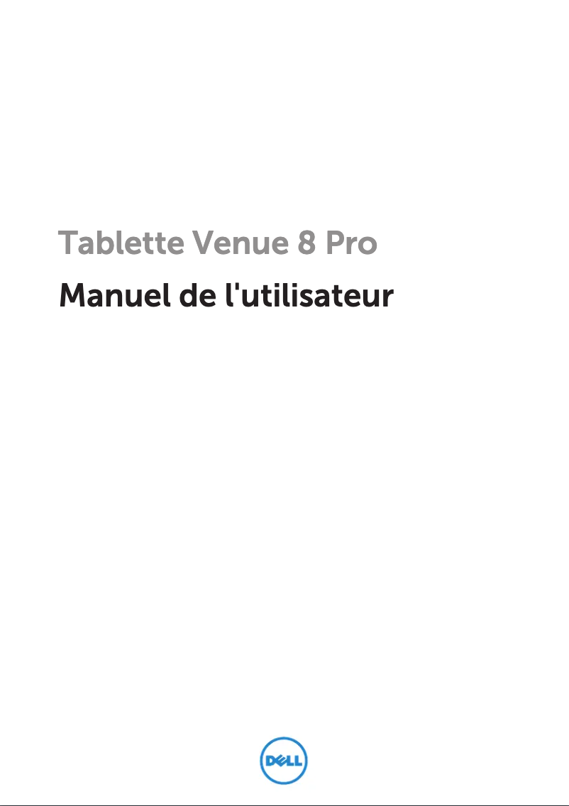Page 1 de la notice Manuel utilisateur Dell Venue 5830