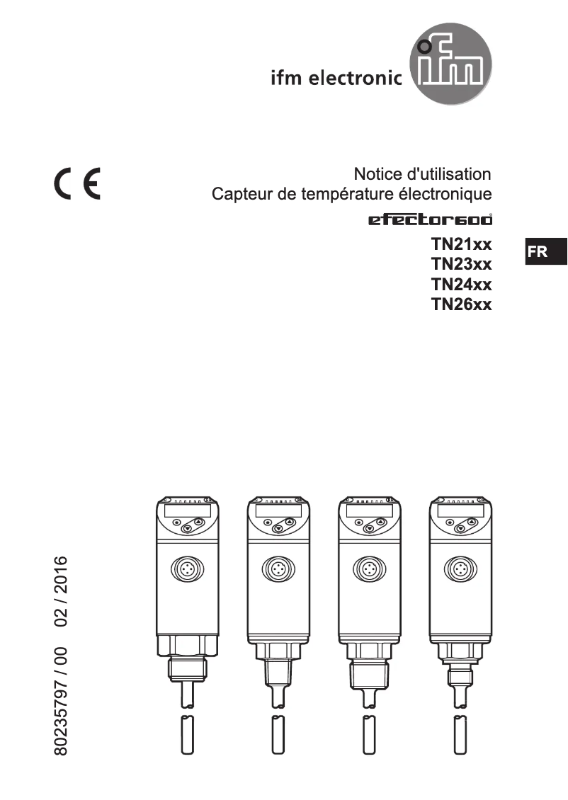 Page 1 de la notice Manuel utilisateur IFM TN2313