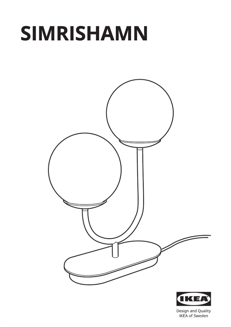 Page 1 de la notice Manuel utilisateur Ikea SIMRISHAMN 404.376.84