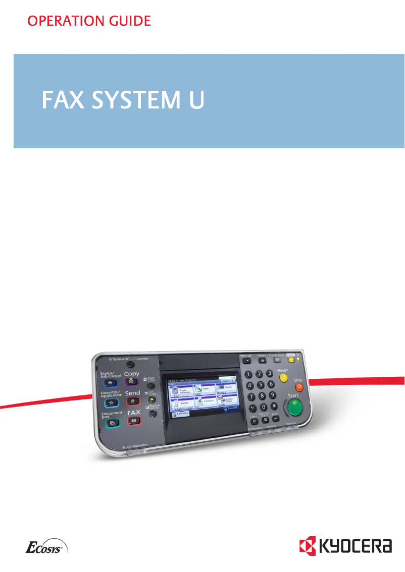 Page 1 de la notice Manuel utilisateur Kyocera 6530MFP