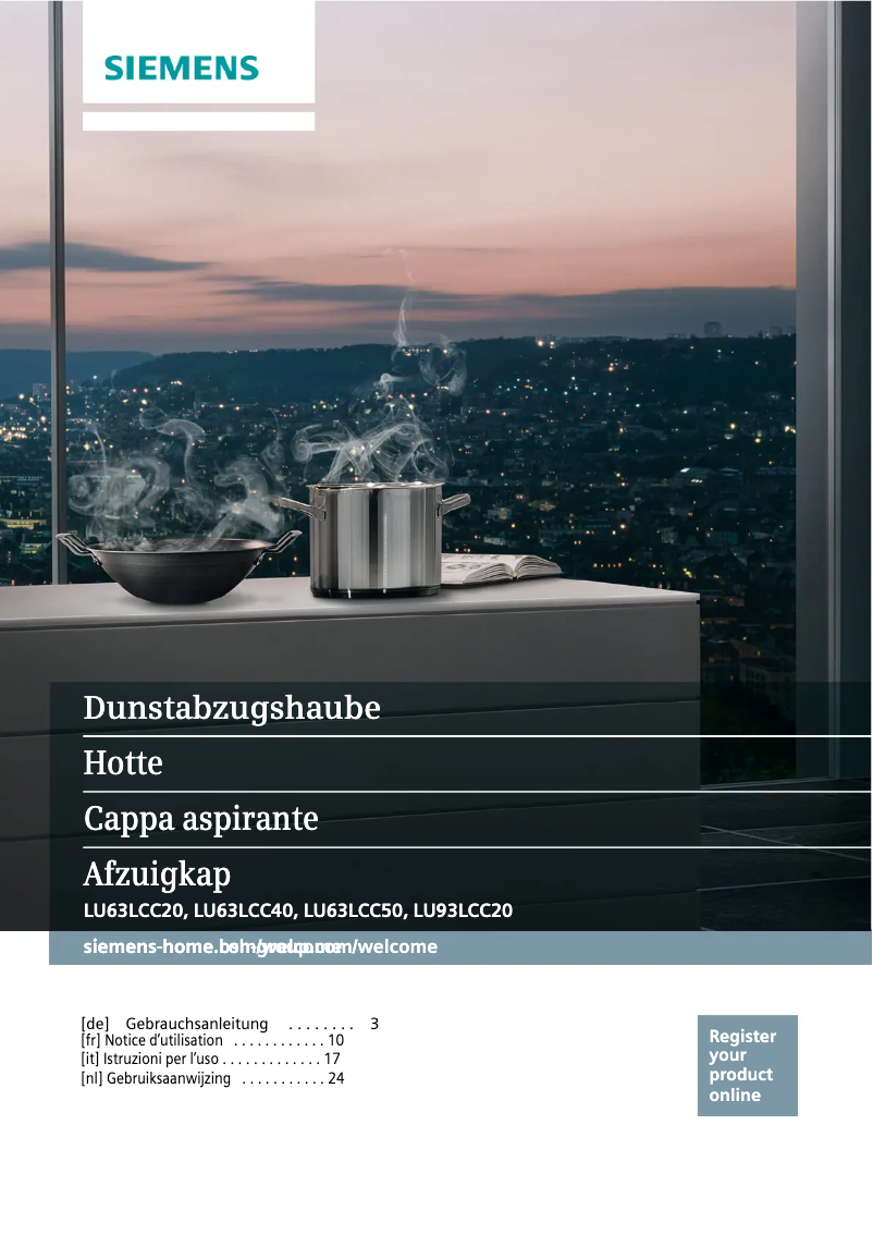 Page 1 de la notice Manuel utilisateur Siemens LU63LCC40