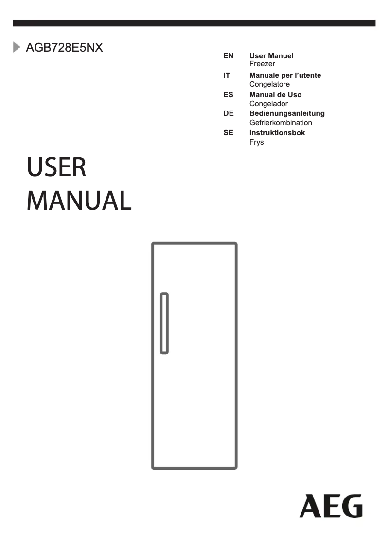 Image de la première page du manuel de l'appareil AGB728E5NX