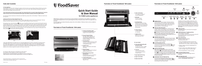 Page 1 de la notice Manuel utilisateur FoodSaver V3860