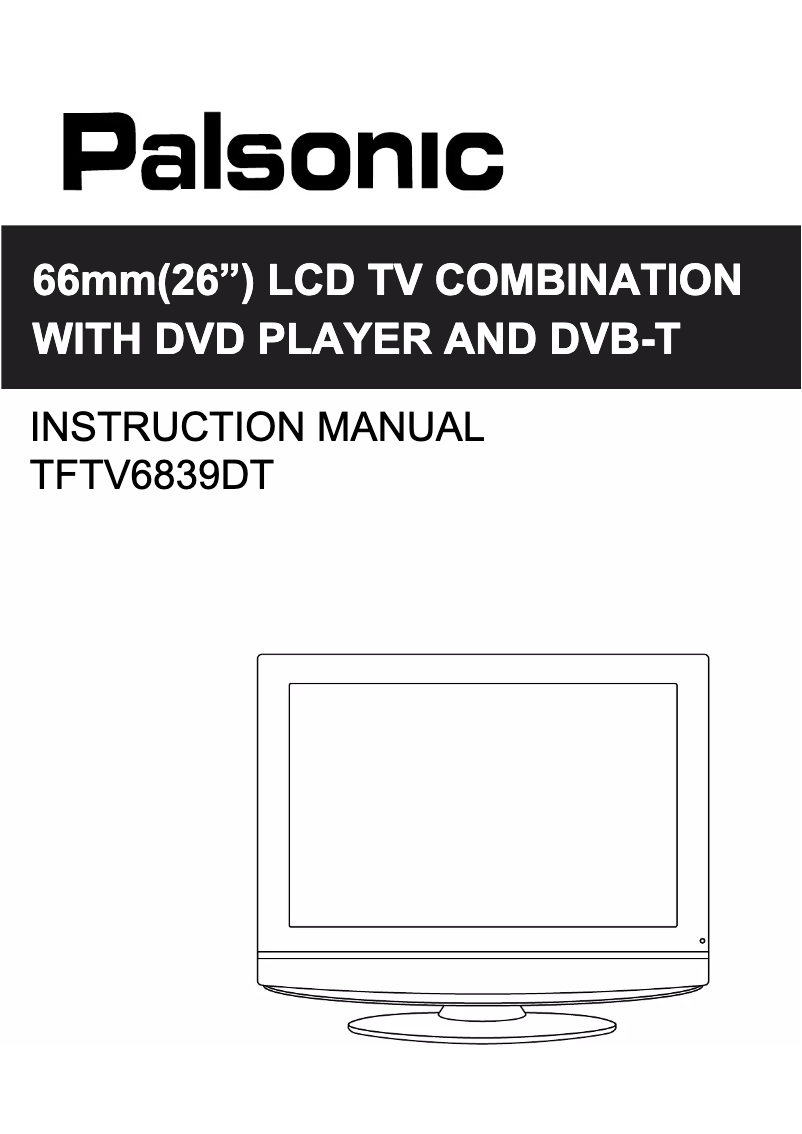 Page 1 de la notice Manuel utilisateur Palsonic TFTV6839DT