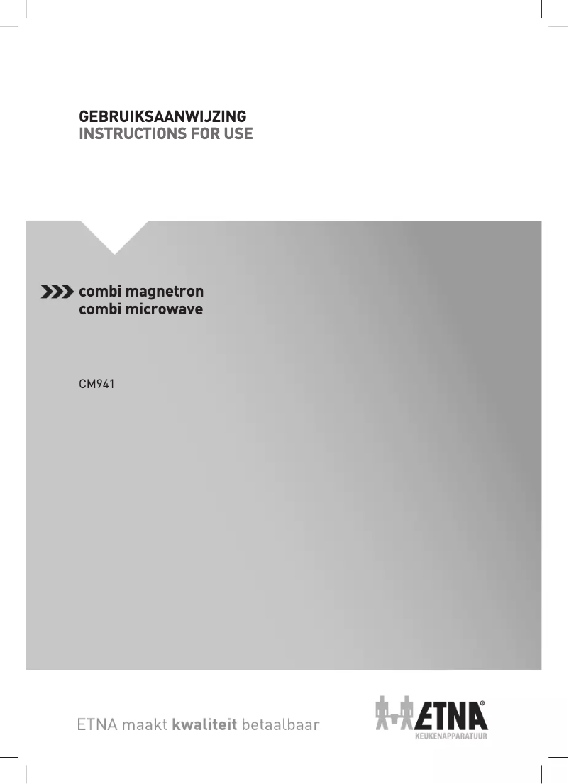 Page 1 de la notice Manuel utilisateur Etna CM941RVS