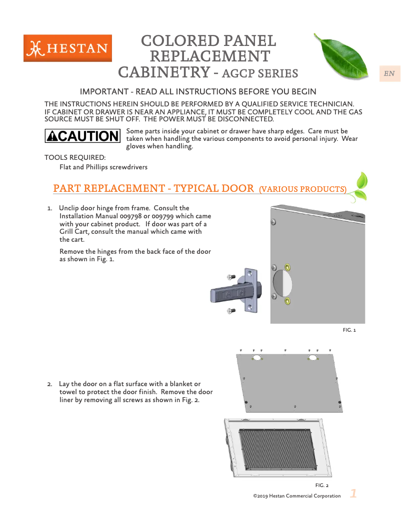 Page 1 de la notice Manuel utilisateur Hestan AGPTD16