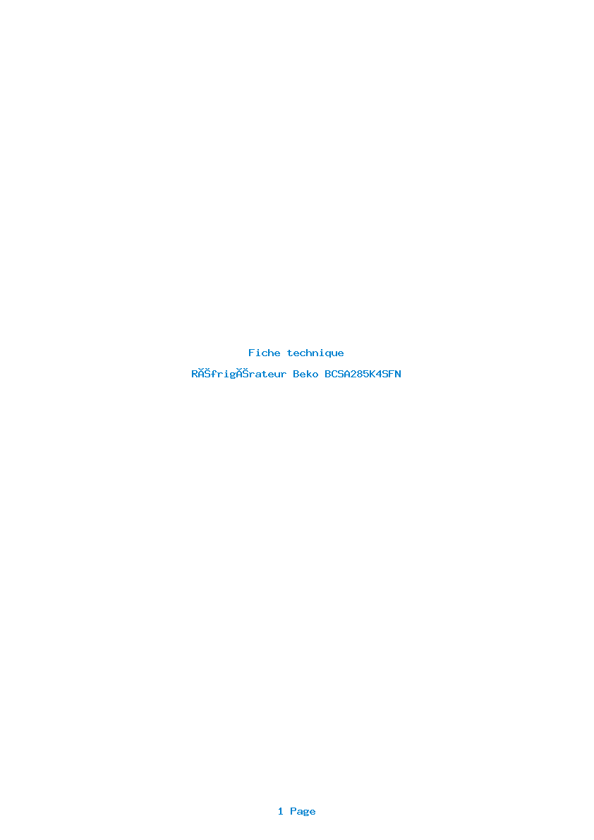 Image de la première page du manuel de l'appareil BCSA285K4SFN
